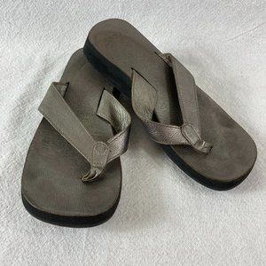 reef pewter flip flops